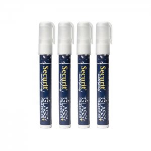 Securit Popisovač na tabule voděodolný střední 2-6mm, sada 4ks, bílá