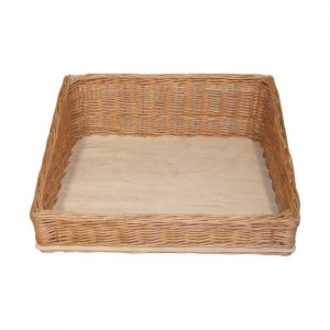 Pultový koš 40 x 30 x 10 / 20 cm proutěný