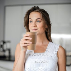 manžeta papírová, hnědá pro kelímky pr. 90 mm,100ks