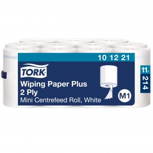 Tork Papírová utěrka Wiper Plus 2-vr. 14 cm/75 m M1, bílá, 214 útržků