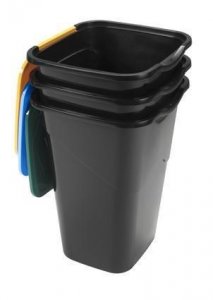 Sada plastových košů na třídění odpadu - 3 x 50 l