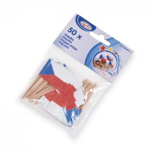dekorační, párty vlaječky CZ 7 cm / 50ks