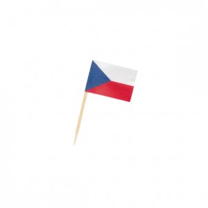 dekorační, párty vlaječky CZ 7 cm / 50ks