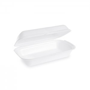 Menu box nedělený, bílý PS, 240 x 133 x 75 mm / 125 ks