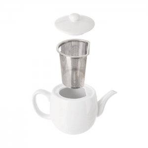 Porcelánová konvička s nerezovým filtrem, 0,74 l