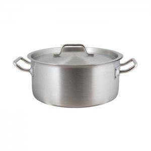 SVING Vysoký nerezový kastrol STANDARD s poklicí 8 l , 26 cm