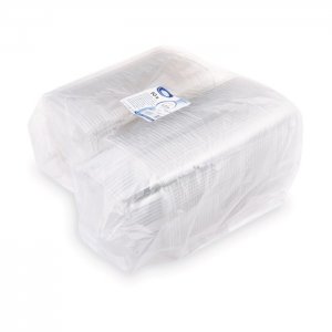 miska hranatá s víčkem 1000ml 50ks průhledná (rPET)
