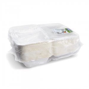 Menu box 2-dílný, BIO cukrová třtina, 250 x 162 x 63 mm / 50 ks