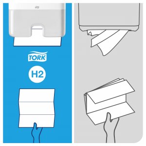 Tork Papírové ručníky Universal, 2vrstvé, H2, 237 útržků, 21,2 x 25,5 cm