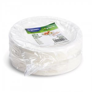 talíř kulatý BIO cukrová třtina O 17,5 cm 50 ks