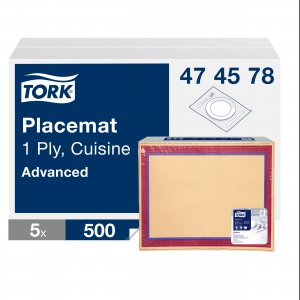 Tork Papírové prostírání CUISINE 27 x 42 cm / 500 ks, 1-vrstvé
