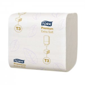 Tork Toaletní papír FOLDET Premium T3, skládaný, 2-vrstvý, bílý.