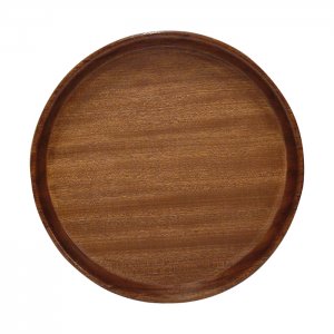 Pivní podnos 36 cm kulatý protiskluzový mahagon