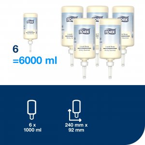 Tork Tekuté mýdlo Premium jemné, S1, 1 l = 1000 dávek