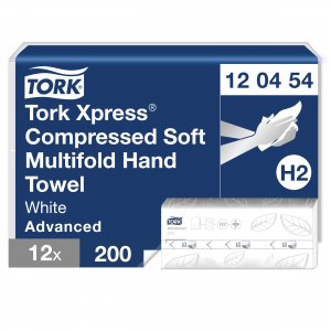 Tork Papírové ručníky Advanced, 2vrstvé jemné, H2, 200 útržků, 21,2 x 32 cm