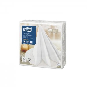 Tork Ubrousky Linstyle PREMIUM 39 x 39cm, bílé, 50 ks