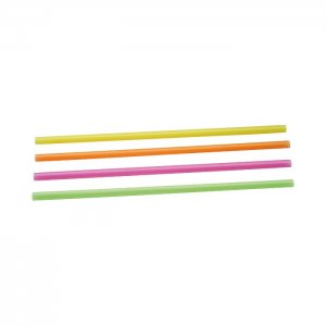 Brčka opakovaně použitelná JUMBO 8 / 250mm, 150ks, mix barev neon