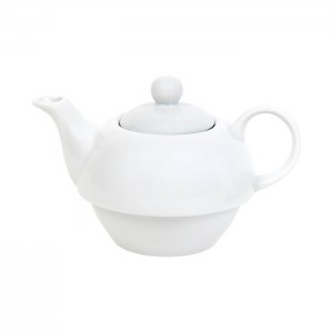 SVING Porcelánová konvička na čaj 390 ml se šálkem 270 ml a podšálkem