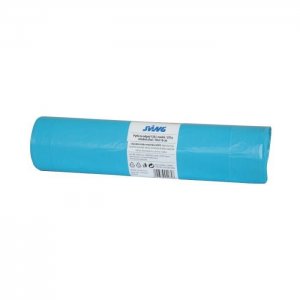 Pytle na odpad 120 l modré, 20 ks, středně silné / 70 x 100 cm / zatahovací HDPE 25 my