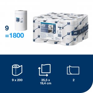 Tork Papírové utěrky se středovým odvíjením Reflex MINI 2 vrstvé, 35 x 21 cm / 70 m, M3