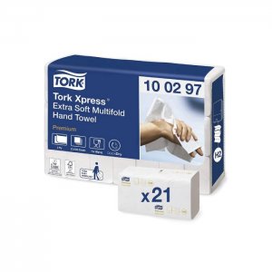 Tork Papírové ručníky Tork Xpress extra jemné Multifold Premium 2-vr. H2, 100 útr., 21,2  x 34 cm
