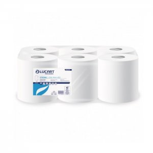 Lucart Professional Papírové ručníky v roli L-ONE, 2vrstvé, perforované, 100% celuloza, bílé, 450 útržků, 158 m