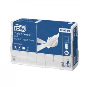 Tork Papírové ručníky Tork Xpress Multifold Advanced 2-vr., H2, 180 útr., 21,2 x 25,5cm